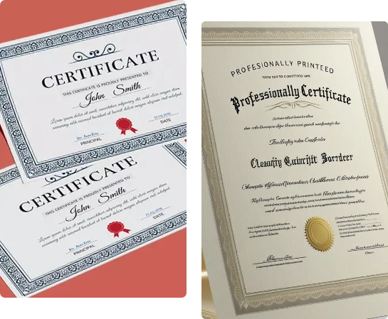 Tailored Certificate Printing
