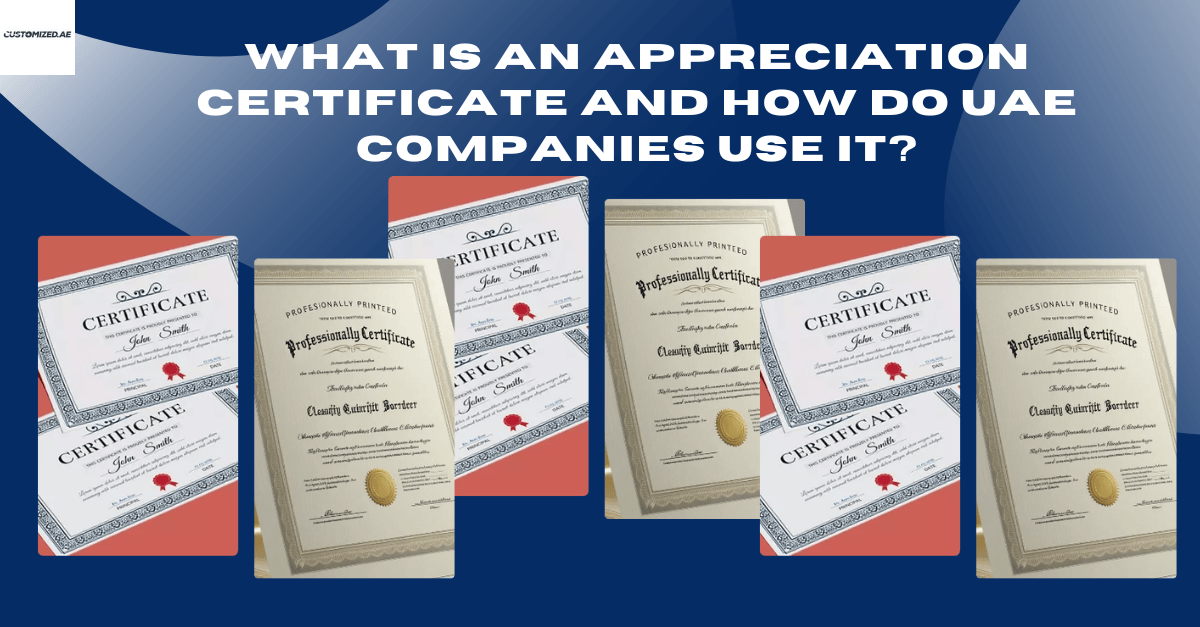 appreciation certificate